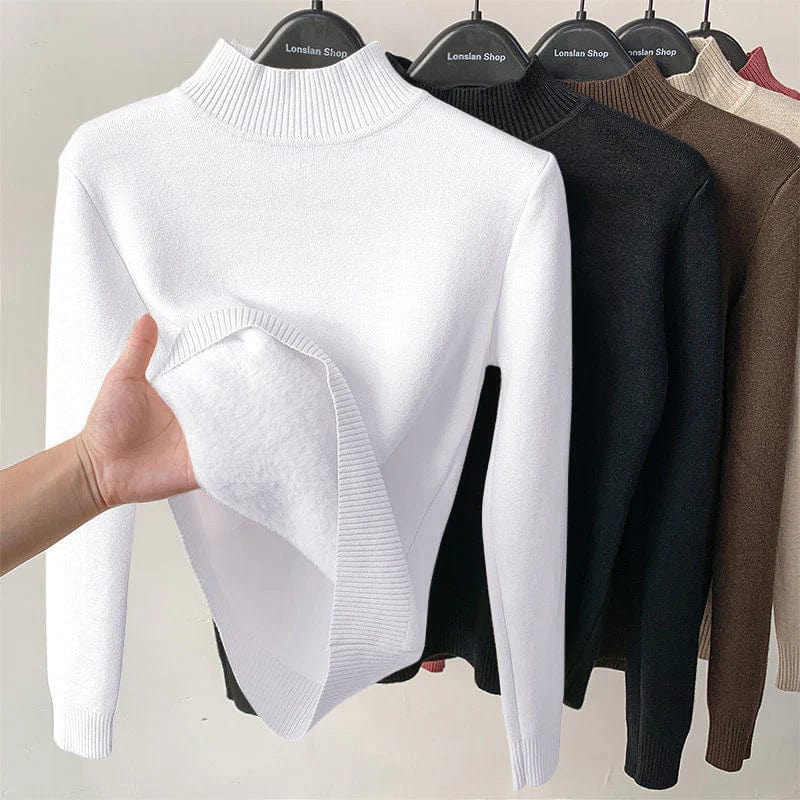 Jeltje - Halfhoge fleece trui voor instant warmte