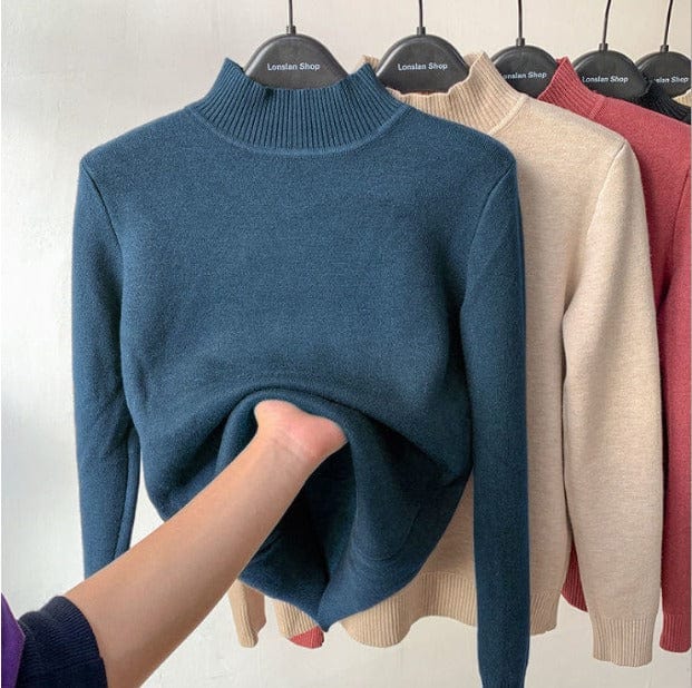 Jeltje - Halfhoge fleece trui voor instant warmte