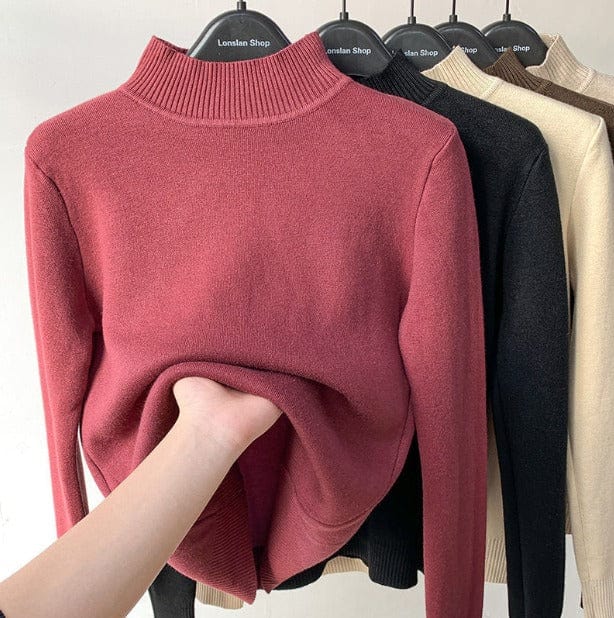Jeltje - Halfhoge fleece trui voor instant warmte