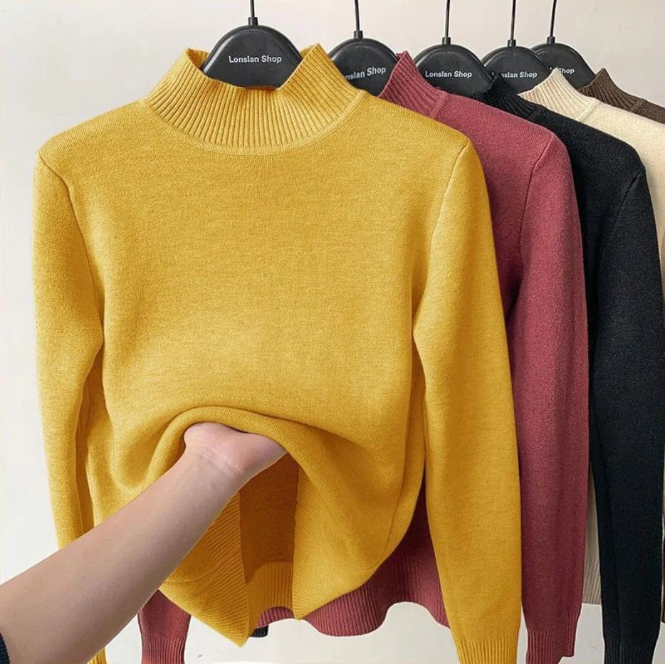 Jeltje - Halfhoge fleece trui voor instant warmte