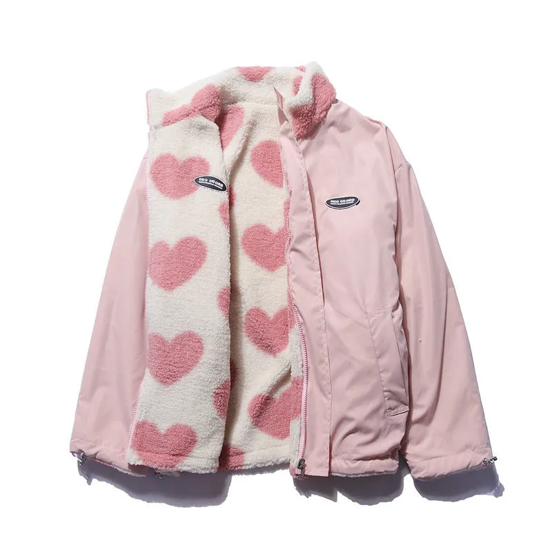BacioDeluxe™️ | Double Sided Heart Coat - Unieke Collectie