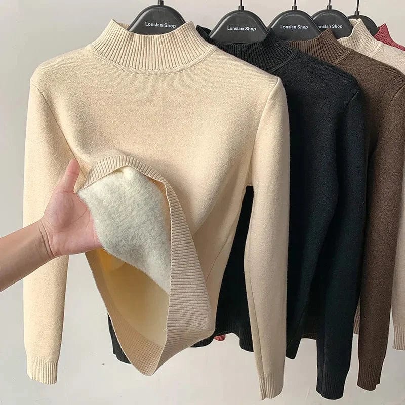 Jeltje - Halfhoge fleece trui voor instant warmte