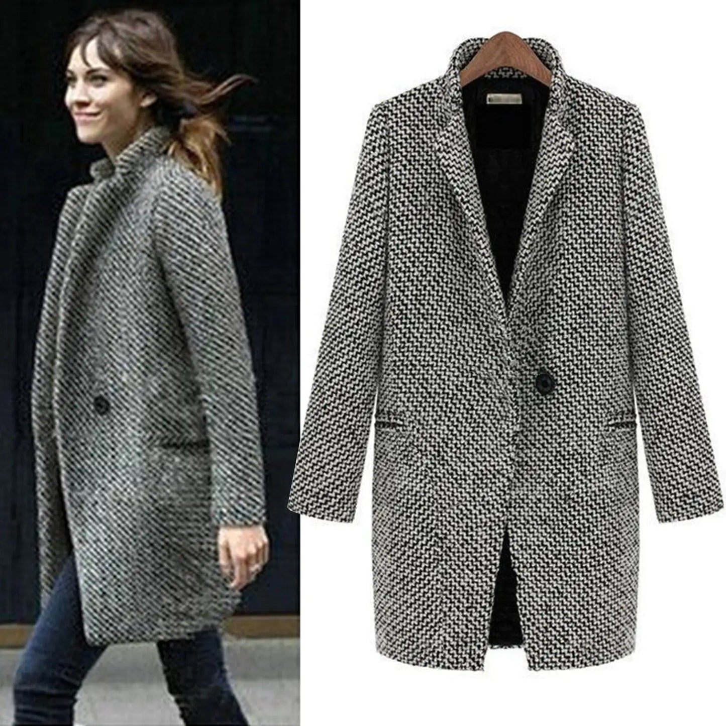 Liza | Elegante wollen jas voor dames