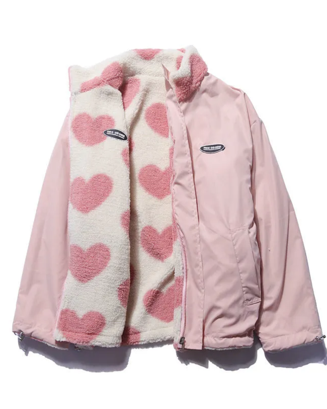 BacioDeluxe™️ | Double Sided Heart Coat - Unieke Collectie