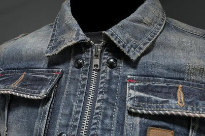 Cas | Casual spijkerjas met lange mouwen