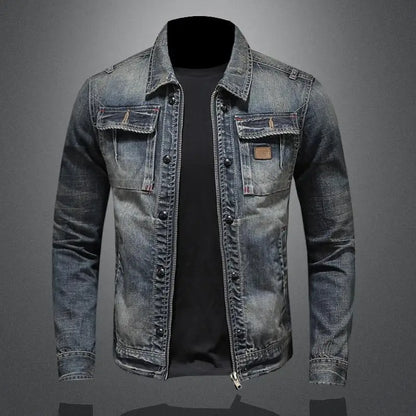 Cas | Casual spijkerjas met lange mouwen