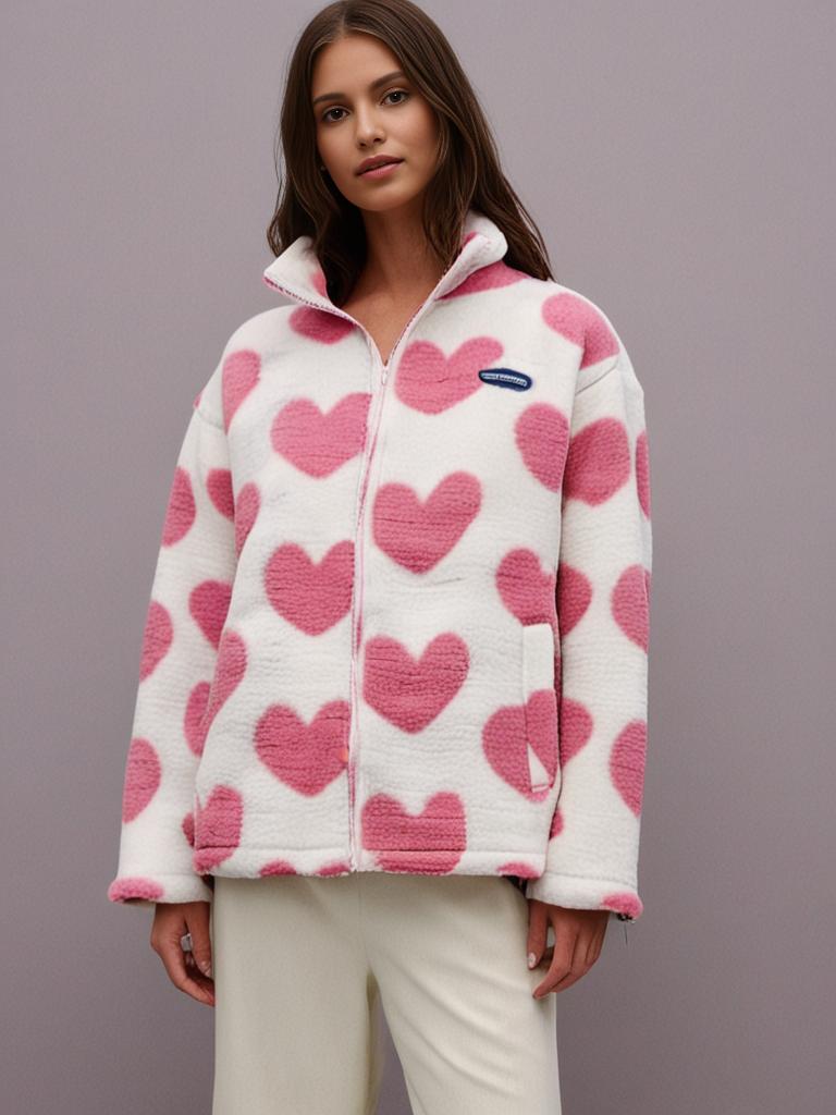 BacioDeluxe™️ | Double Sided Heart Coat - Unieke Collectie
