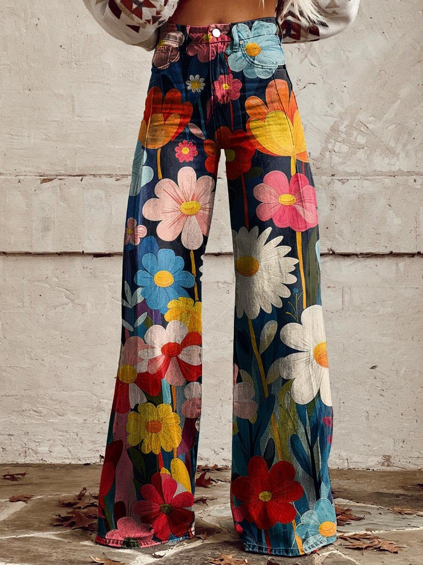 BRENNA | WIJDE GEBLOEMDE BROEK