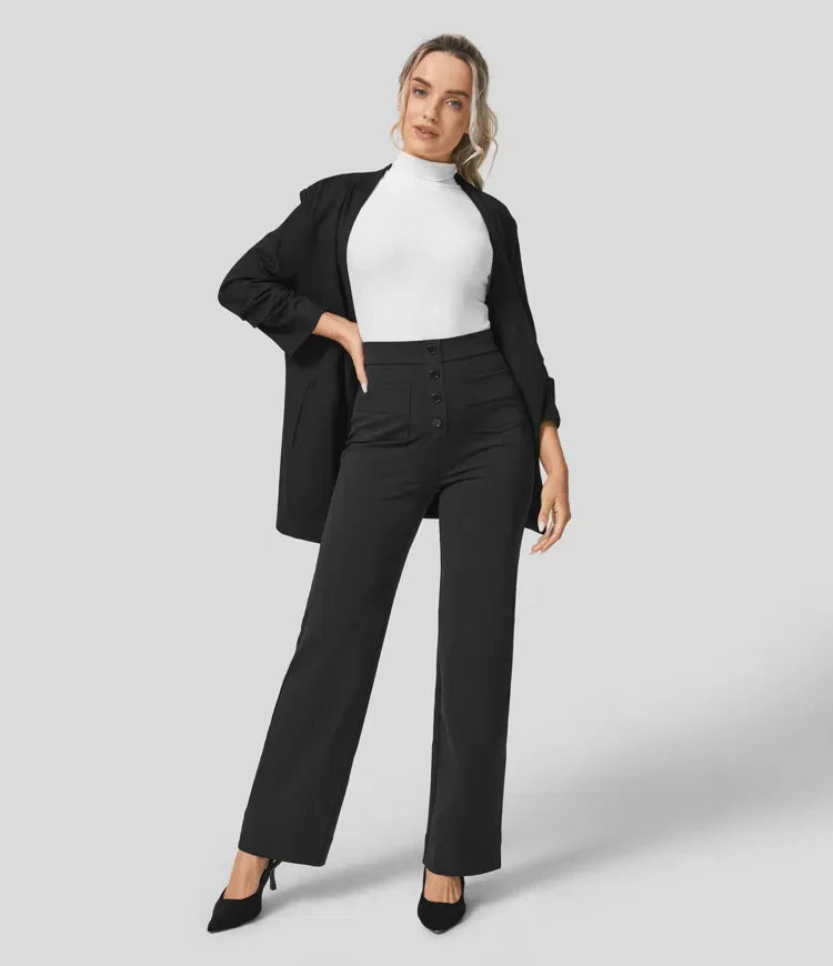 Elsa | Elastische broek met hoge Taille |